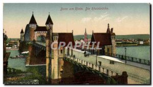 Old Postcard Bonn am Rhein Die Rhienbrucke