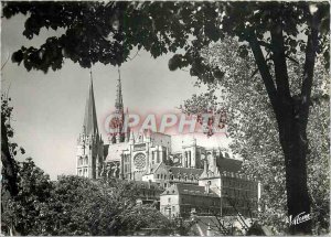 Postcard Modern Wonders of Chartres Eure et Loir La Cathedrale two arrows and...