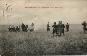 CPA PONTARLIER Au Champ de Tir - Piece de 75 (1115091)