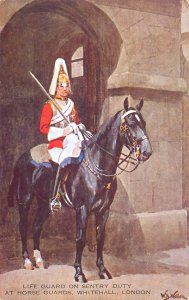 British military guards uniform life guard sentry horse cavalry Whitehall London