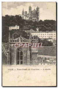 Old Postcard Lyon Notre Dame de Fourviere L & # 39abside