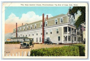 c1920's The New Central House Provincetown Tip End Of Cape Cod MA Cars Postcard