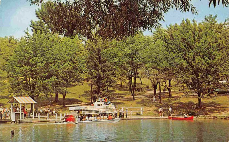 Lake Queen Boat Rolling Green Park Amusement Park Selinsgrove PA postcard