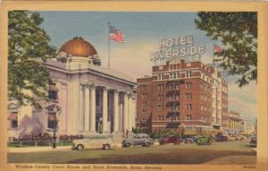 Nevada Washoe County Court House and Hotel Riverside Curteich