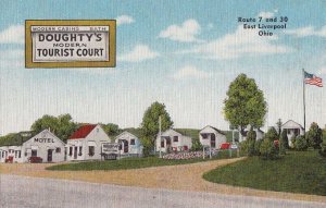 Postcard Doughty's Modern Tourist Court East Liverpool OH