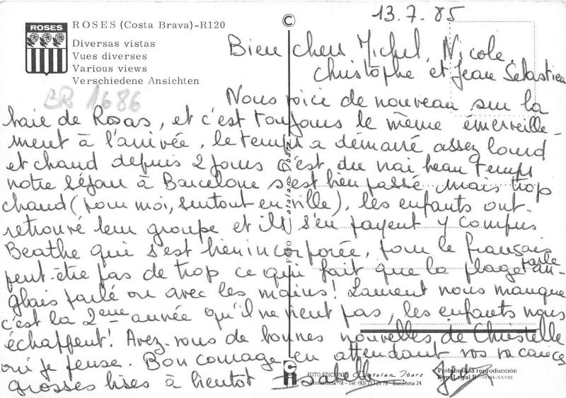 BR1686 Spain Costa Brava Roses multi vues