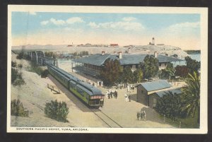 YUMA ARIZONA SOUTHERN PACIFIC RAILROAD DEPOT TRAIN STATION VINTAGE POSTCARD