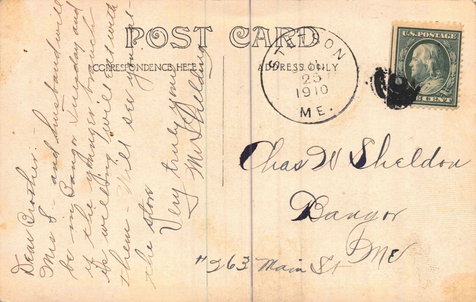 Real Photo Postcard Town View of Stetson, Maine117900 United States