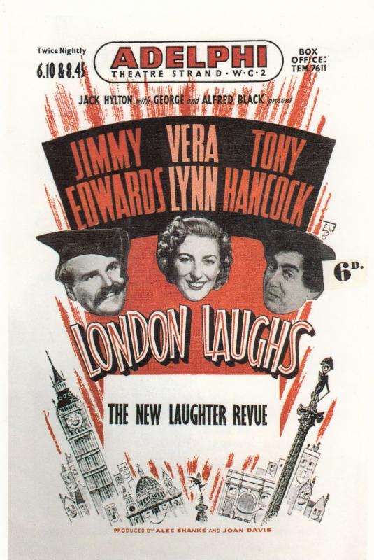 Vera Lynn Tony Hancock Live At London Adelphi 1953 Theatre Poster Postcard