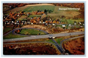 1957 Pennsylvania Turnpike, Donegal Interchange, Turnpike PA Posted Postcard 