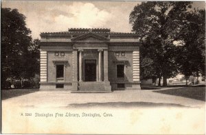 Stonington Free Library Stonington CT Undivided Back Vintage Postcard V19