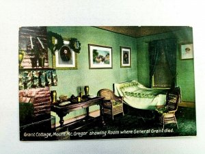 Vintage Postcard Grant College Mount Mc. Gregor Room General Grant Died 1908