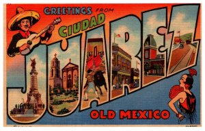 Old Mexico Juarez LARGE LETTER