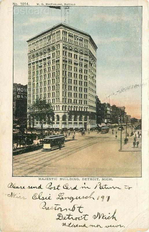 MI, Detroit, Michigan, Majestic Building, W.G. MacFarlane No. 1014