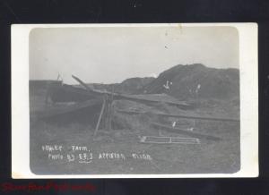 RPPC APPLETON MINNESOTA FOWLER FARM TORNADO DISASTER REAL PHOTO POSTCARD