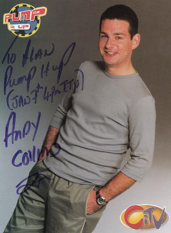 Andy Collins Pump It Up Childrens TV Show Large 8x6 Hand Signed Photo