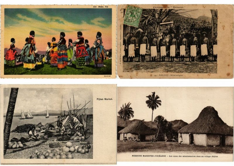 FIJI OCEANIA SOUTH PACIFIC 75 Vintage Postcards Mostly pre-1980 (L2693)