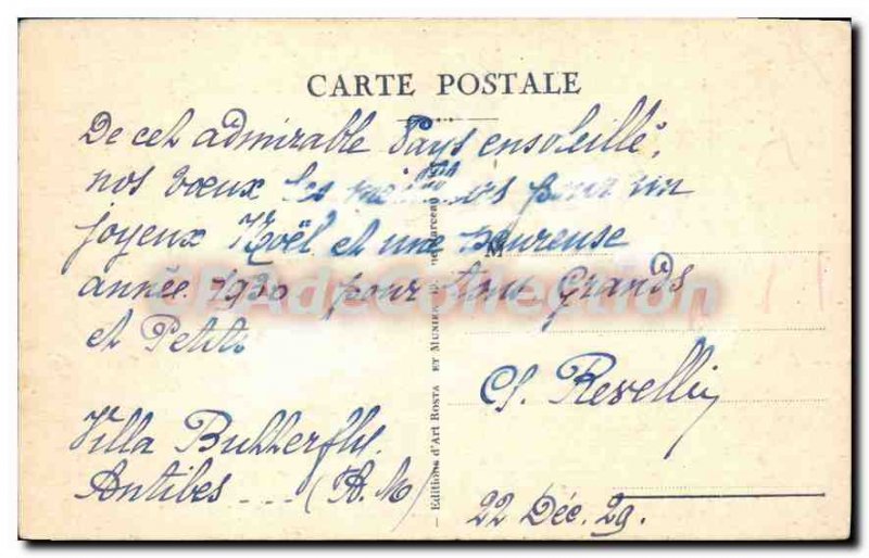 Postcard Old Antibes La Pointe Du Cap And I'Ilette