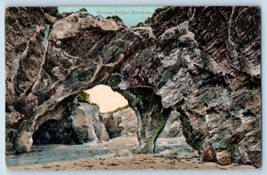 Bermuda Postcard Natural Rock Arches and Beach View 1928 Vintage Posted