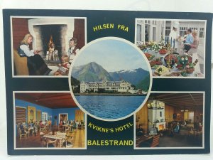 Kviknes Hotel Balholm N-5850 Balestrand Vintage Multiview 1970s Postcard Norway