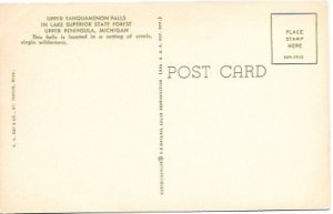 Unused post card.  Upper Tahquamenon Falls, Michigan