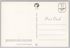 Alaska~Glacier Ice~Iceberg~Continental Postcard