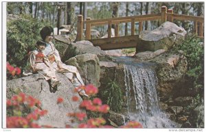 Japanese Gardens, Asian Woman & Girl, BIRMINGHAM, Alabama, 1940-1960s