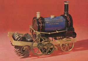 Ushers Victorian Steam Plough Train Science Museum Postcard