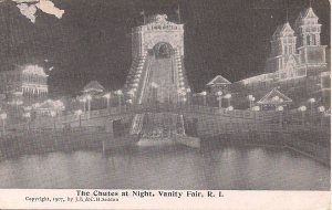 AMUSEMENT PARK, Vanity Fair, Pawtucket RI, Night View of the Chutes, 1907