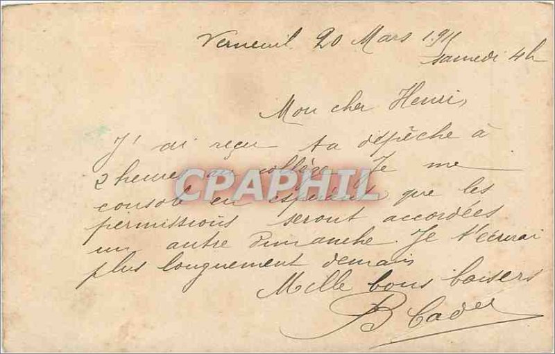 Old Postcard Fougeres Church Saint Sulpice