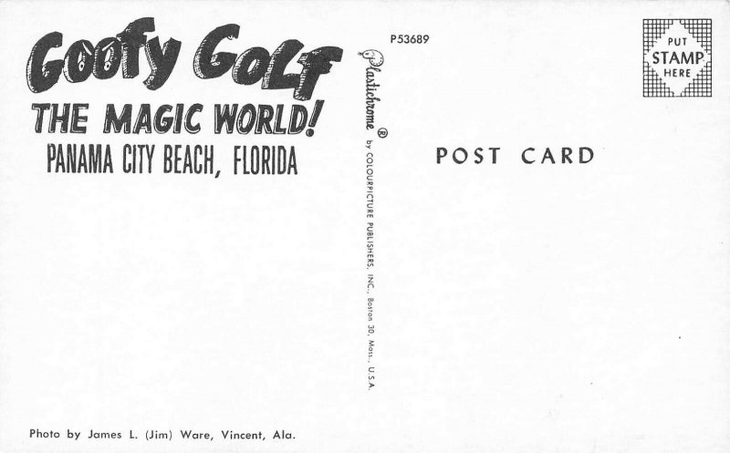 Panama City Beach FL Goofy Golf Tyrannosaurus Rex Postcard