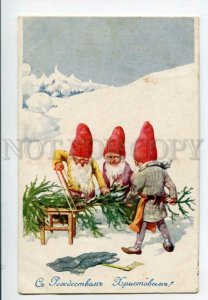 3098380 Hardworking GNOMES by FEIERTAG vintage RUSSIAN RARE PC