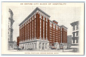 c1910s Hotel Pantlind Exterior Shops Grand Rapids Michigan MI Unposted Postcard