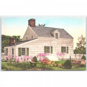 Postcard Edgar Allan Poe House Dearborn Michigan Treadway Inn Albertype Colored