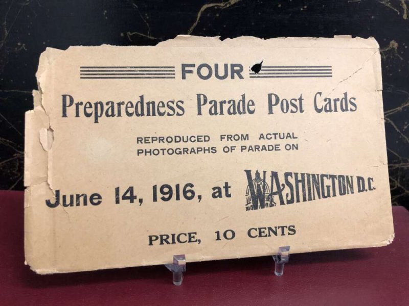 Set of 4 Washington DC 1916 Preparedness Parade with Envelope Postcard AA29291