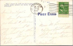 Postcard BUILDING SCENE Elgin Illinois IL AM5132