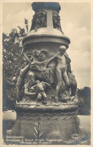 Sweden Saltsjöbaden Skulpturen a Grand Hotells Flaggstänger RPPC 06.67