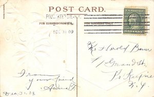 Happy New Year Year Date 1910 Postcard