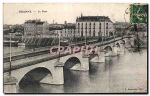 Old Postcard Roanne Bridge