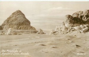 Postcard RPPC 1941 Pyramid Lake Nevada Pyramids Zan 180-A 24-5772