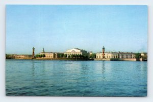 Tip Of Vassilevski Island Leningrad Russia USSR UNP Chrome Postcard J16