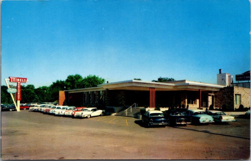 Postcard Teibel's Family Restaurant US Highways 30 & 41 near Dyer, Indiana