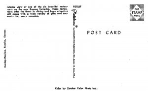 Restaurant Interior Kansas Turnpike postcard