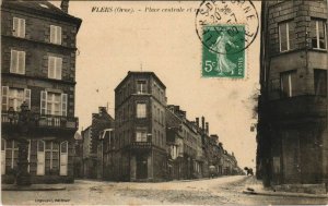 CPA FLERS Place centrale et vue de Paris (151119)