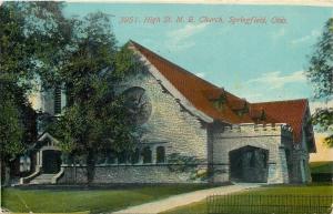 Springfield Ohio~High Street Methodist Episcopal Church~1911 Postcard