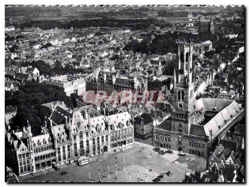 Postcard Modern Bruges Belfry and Main Square