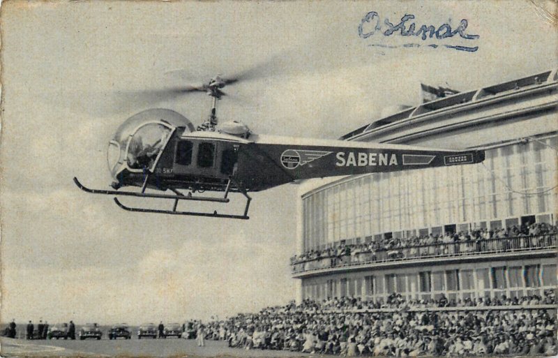 Belgium Ostende Sabena Helicopter 1955