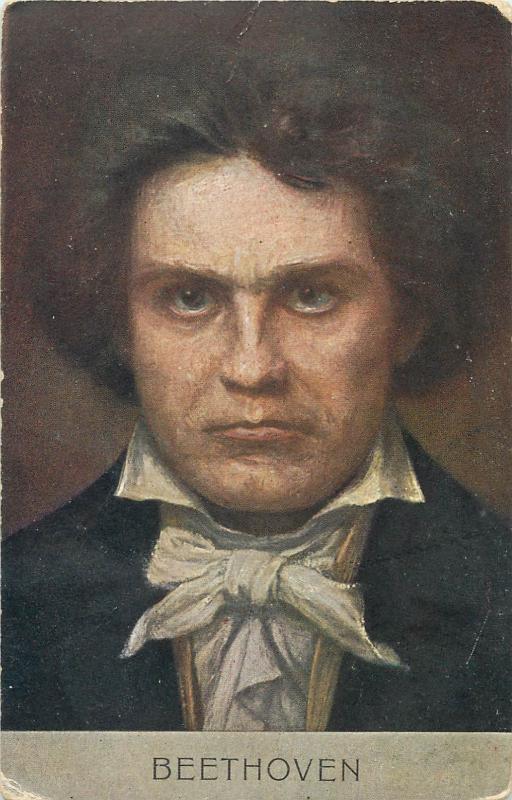 Beethoven portrait old postcard