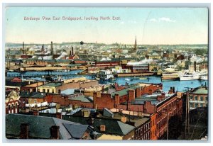 1909 Bird's Eye View Bridgeport Looking North East Bridgeport CT Posted Postcard