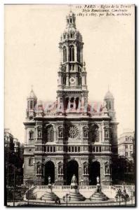 Paris Postcard Ancient Church of the Trinity Renaissance Style